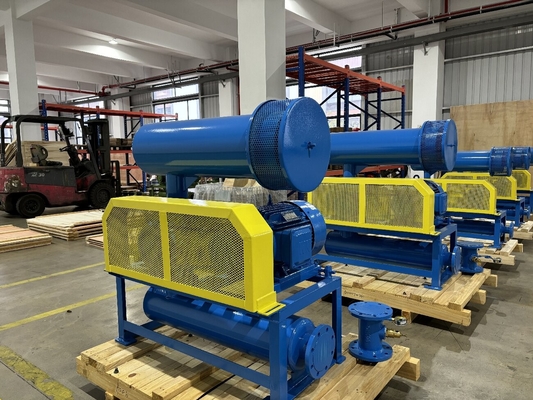 10KPA - 80KPA Soffiatore per radici a tre lobi, utilizzato per il trattamento dell'acqua e il trasporto pneumatico