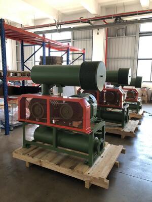 Soffiatore a lobi rotanti Roots con 3 L/min di acqua di raffreddamento, pressione di scarico 60-100KPA e potenza motore 1,5-5,5 KW