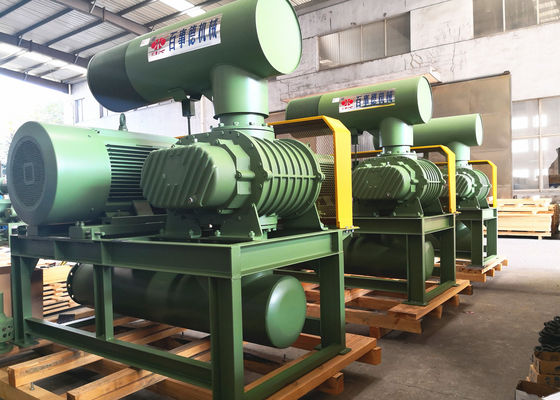 10" 80kpa 71.52m3/Min 132kw Fuso Ferro Tre Lobe Roots Blower