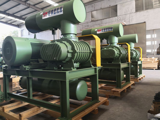 0.8 bar 132kw 10 "850-1500 rpm 71,52-116,5m3/min Tri Lobo Roots Blower