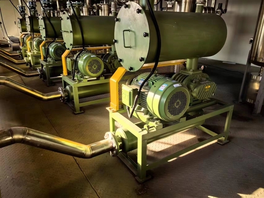 18.5KW 0,04Mpa Soffiatore a tre radici di lobi Applicazione per il trasferimento pneumatico di polveri, grani ecc.