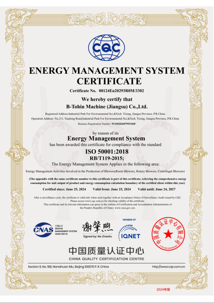 La Cina B-Tohin Machine (Jiangsu) Co., Ltd. Certificazioni